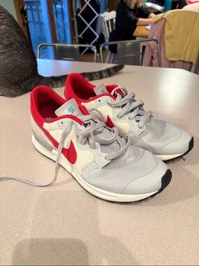 Nike Air Berwuda gray and red low-top trainers